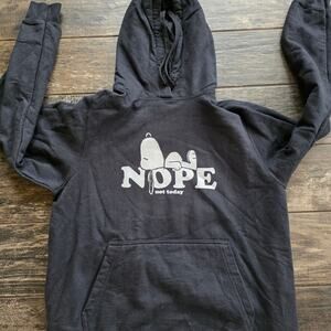 #554 Port and Company Black Hoodie with Snoopy